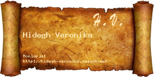 Hidegh Veronika névjegykártya